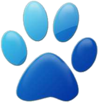 Blue Paw Print - Blue Puppy Paw Prints (420x420)