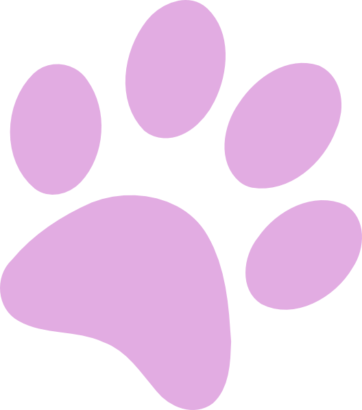 Light Blue Clipart Paw Print - Light Pink Paw Print (528x598)