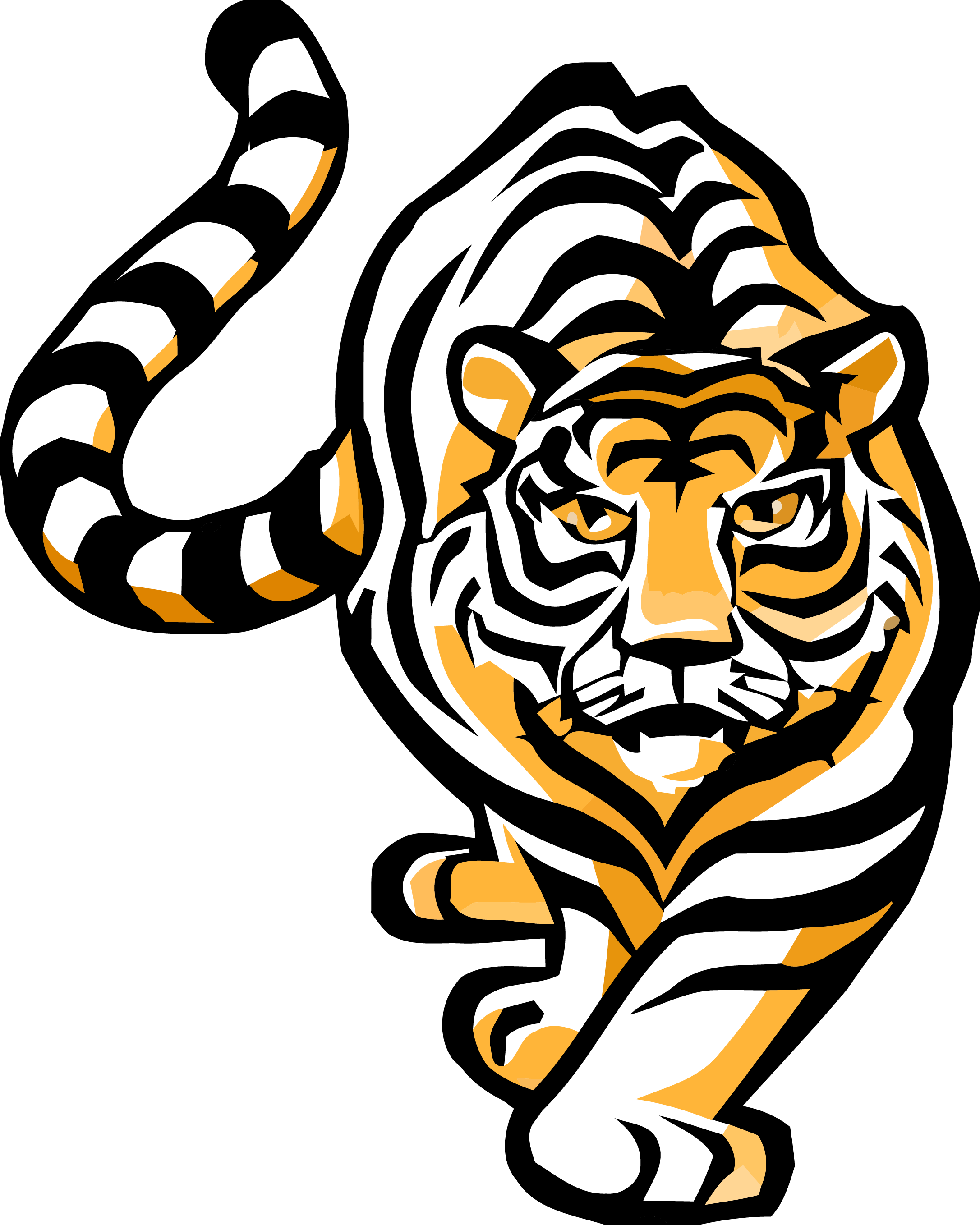 Bengal Tiger Clipart - Bengal Tiger Clip Art (2173x2717)