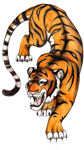 Download Tiger Tattoos Transparent Hq Png Image - Portable Network Graphics (320x529)