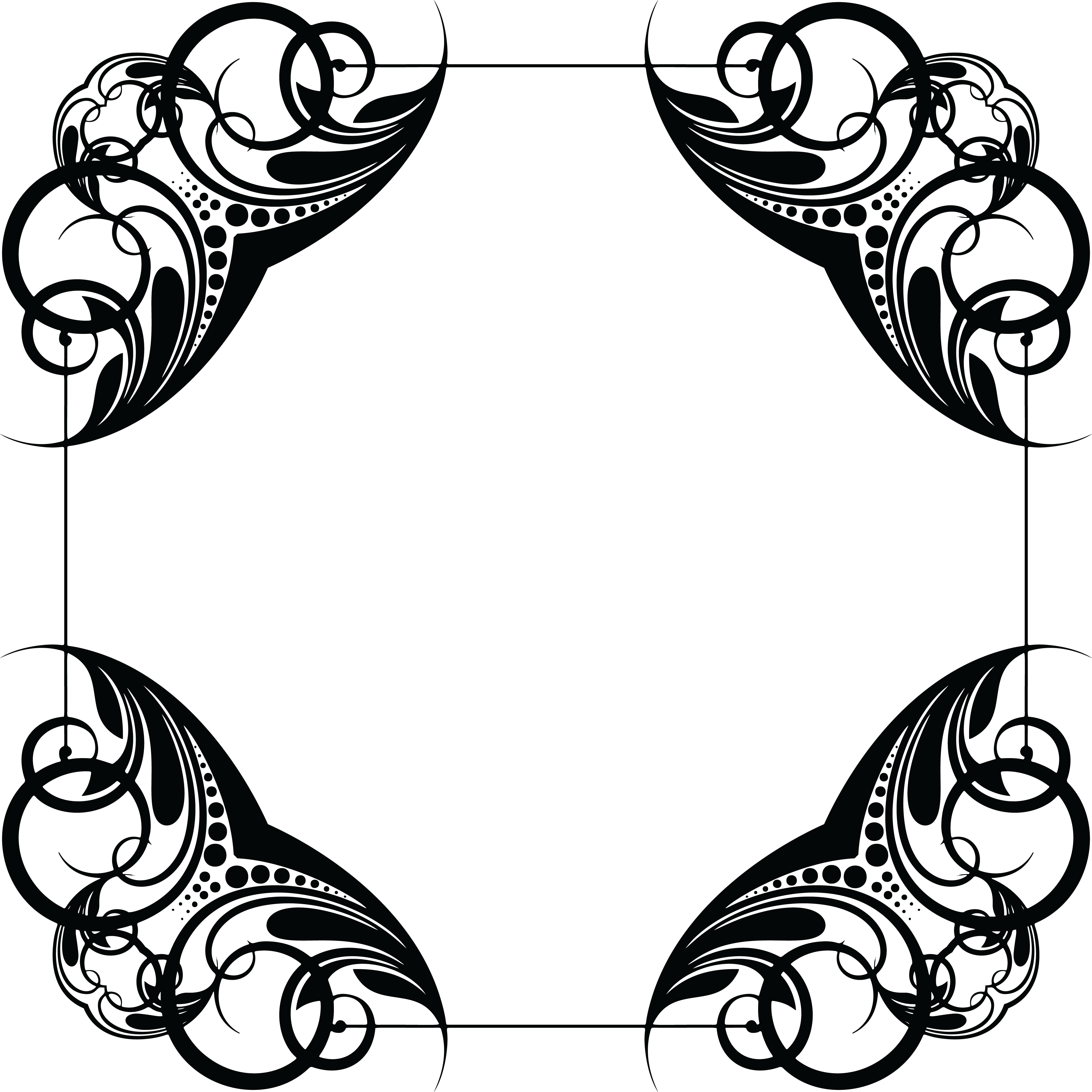Free Clipart Of A Frame Design Element - Ornamental Cornerpng (4000x4000)