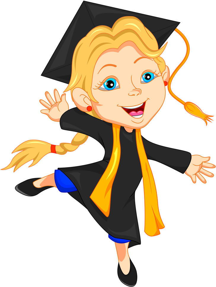 Graduation Cards, Happy Girls, Stock Illustrations, - Happy Graduates (809x1024)