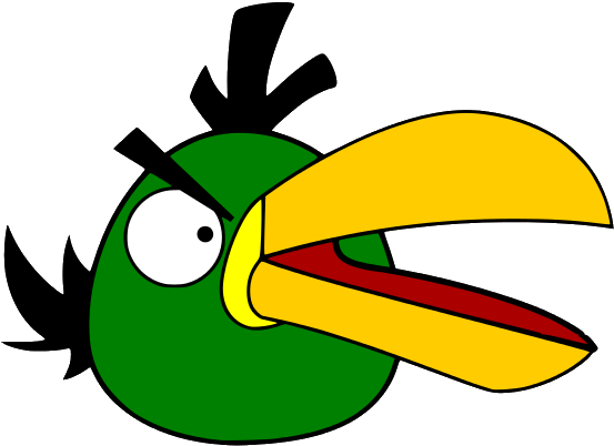 Pictured Above Is One Of The Characters Of The Game - Angry Birds Green Bird (611x500)