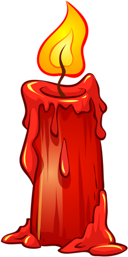 Red Candle - Red Candle Cartoon (263x500)