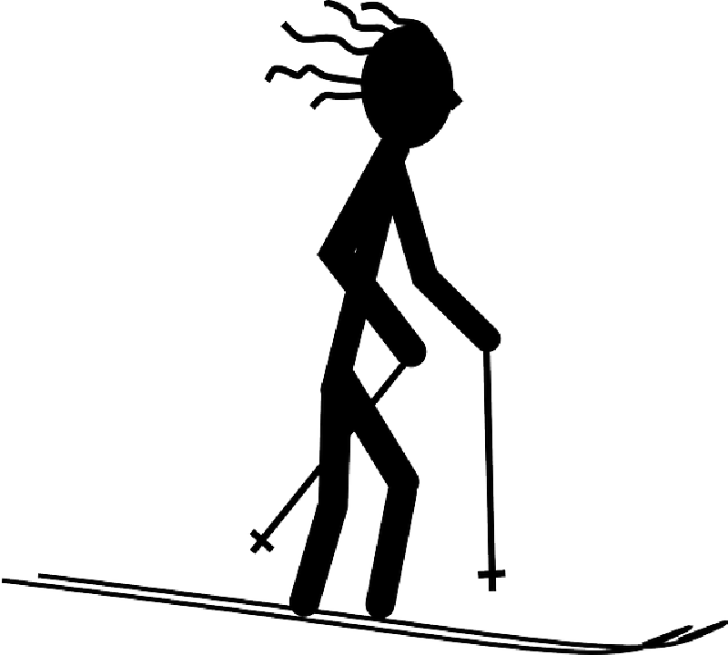 Skis Black, Silhouette, Skier, Cartoon, Ski, Snow, - Skier Silhouette (800x720)