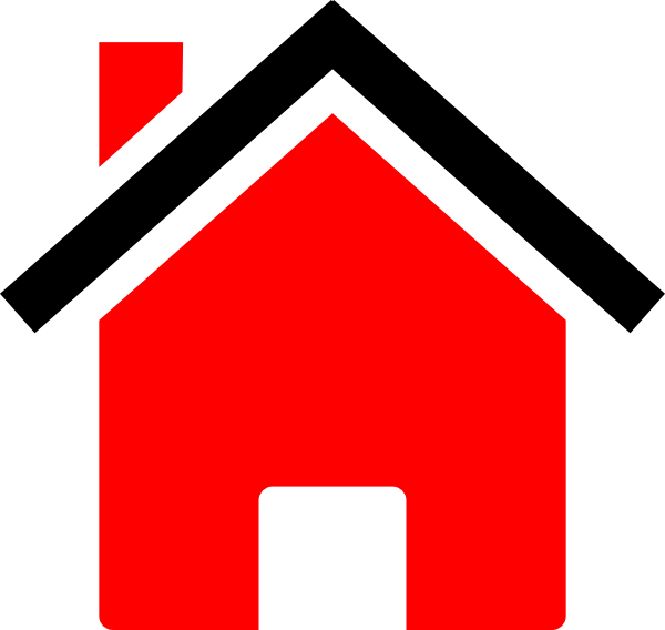 Free Vector House Red Black (600x568)