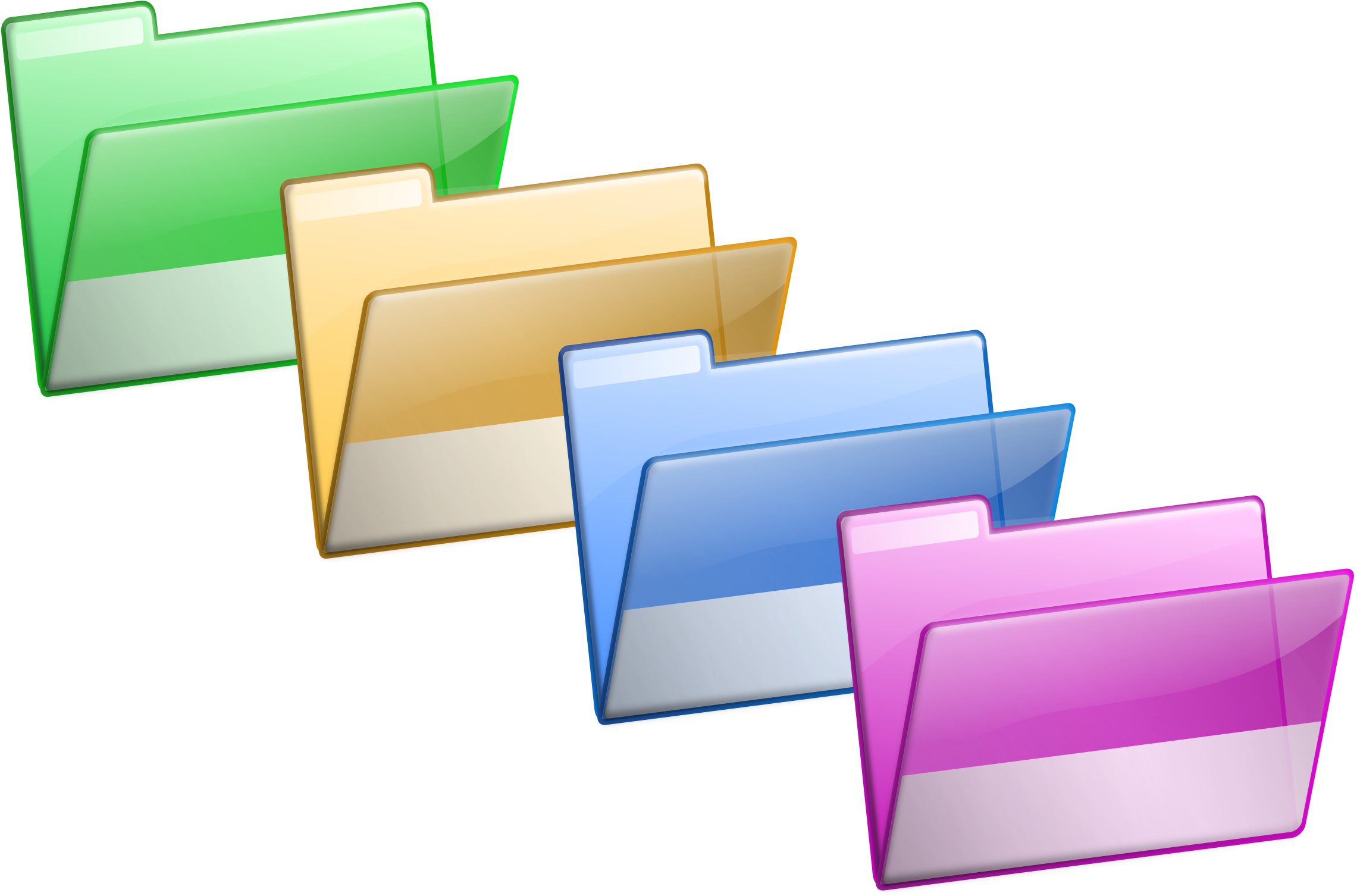 Colorful Folder Png - Folders Png (2400x1826)