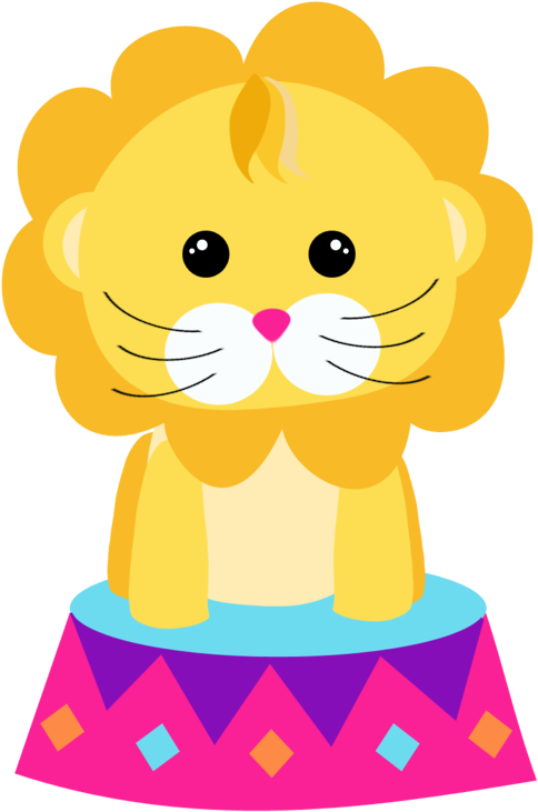 Circus Lion Clipart Theme Clipart - Minus Circo Rosa (770x900)