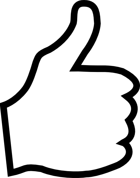 White Thumbs Up Clip Art At Clker - Draw A Thumbs Up (468x596)