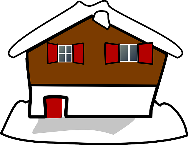 Gingerbread House, Home, House, Winter, Snow - House Covered In Snow Cartoon (640x496)