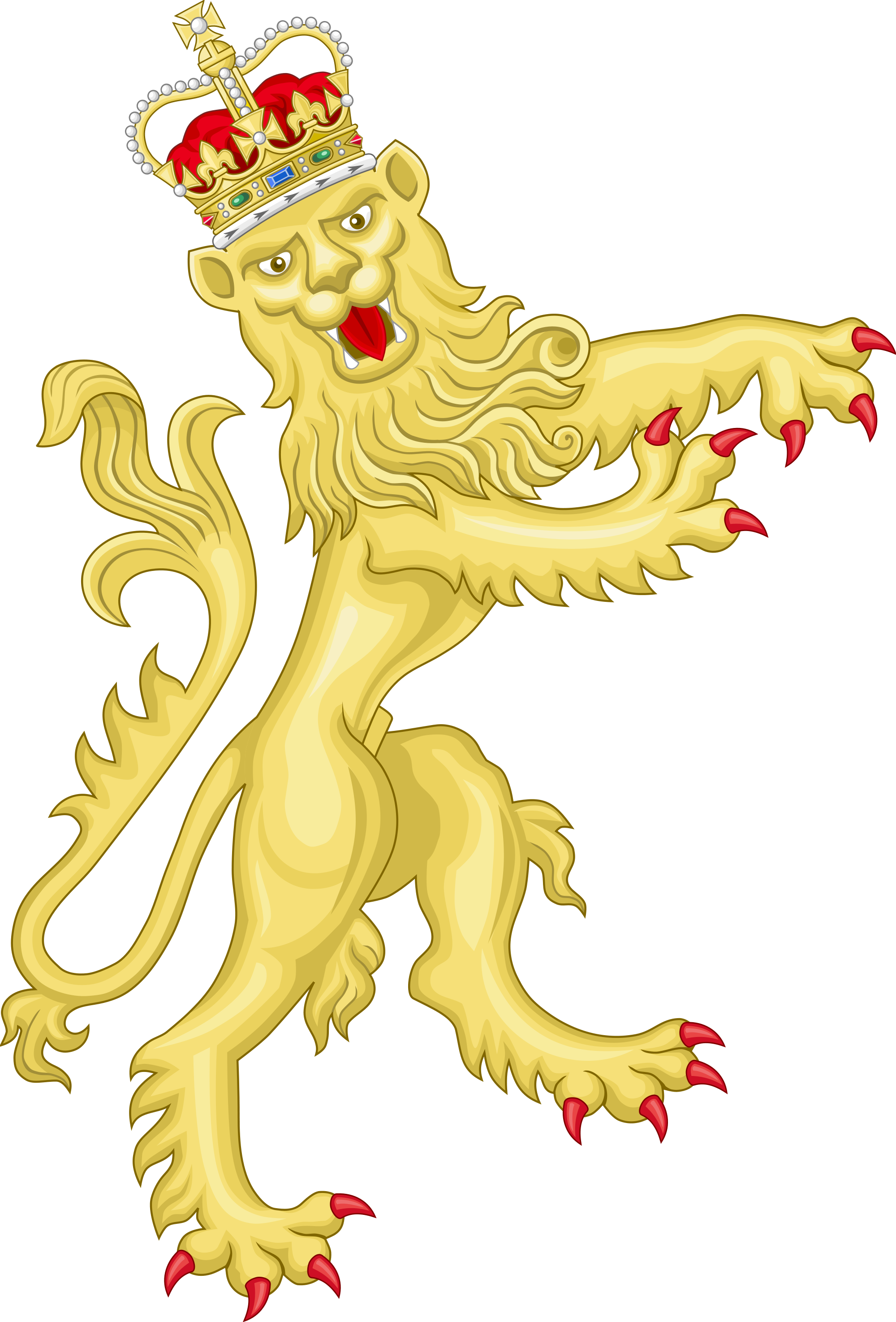 Cartoon Circus Lion Images - Royal Coat Of Arms (2000x2950)