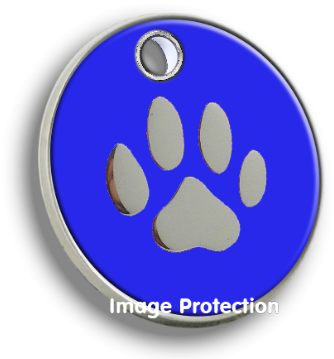 Enamel Pet Tags Paw Print - Circle (450x450)