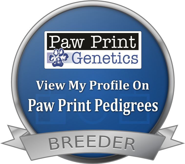 Paw Print Pedigrees Breeder Seal - Paw Print Genetics Badge (763x670)