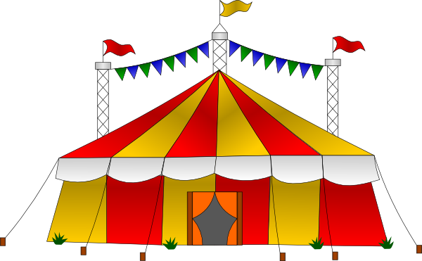 28 Collection Of Circus Tent Clipart - Cartoon Circus Big Top (600x371)