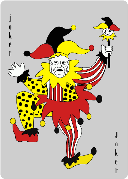 Joker Card Vector - Cartoon - (482x629) Png Clipart Download