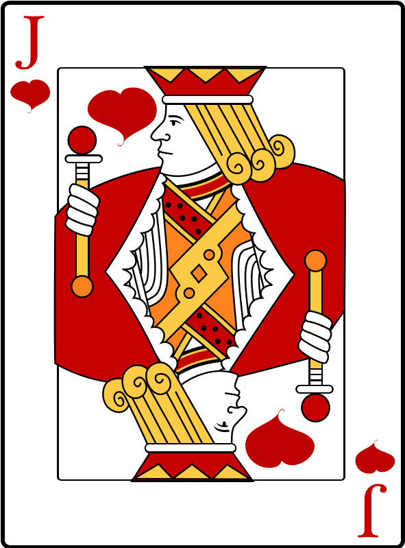 Joker Clipart Deck Card - Hearts Of Jack Card (800x800)
