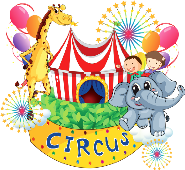 Cartoon Circus Animals Clipart - Circus Images Cartoon (600x600)