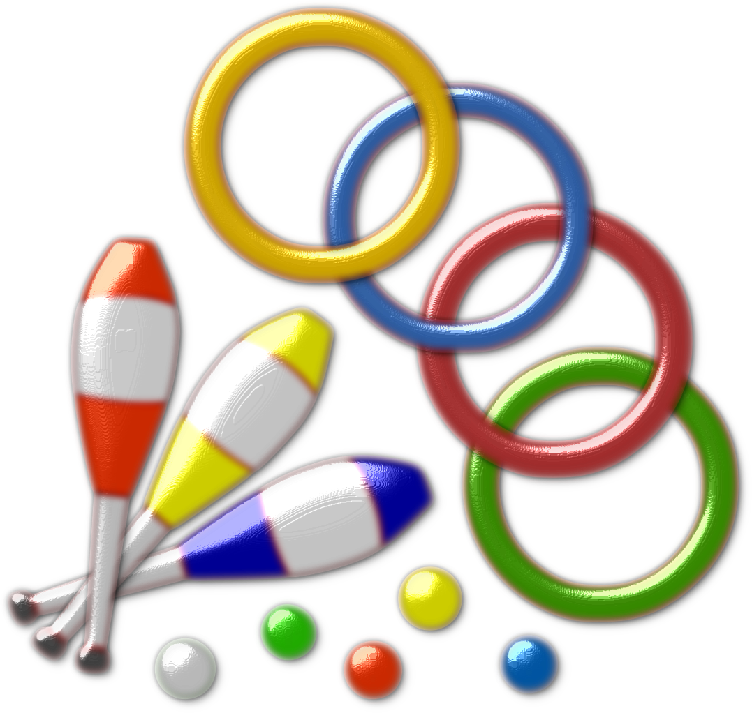Circus Skills Clipart - Juggling Png (1077x1022)