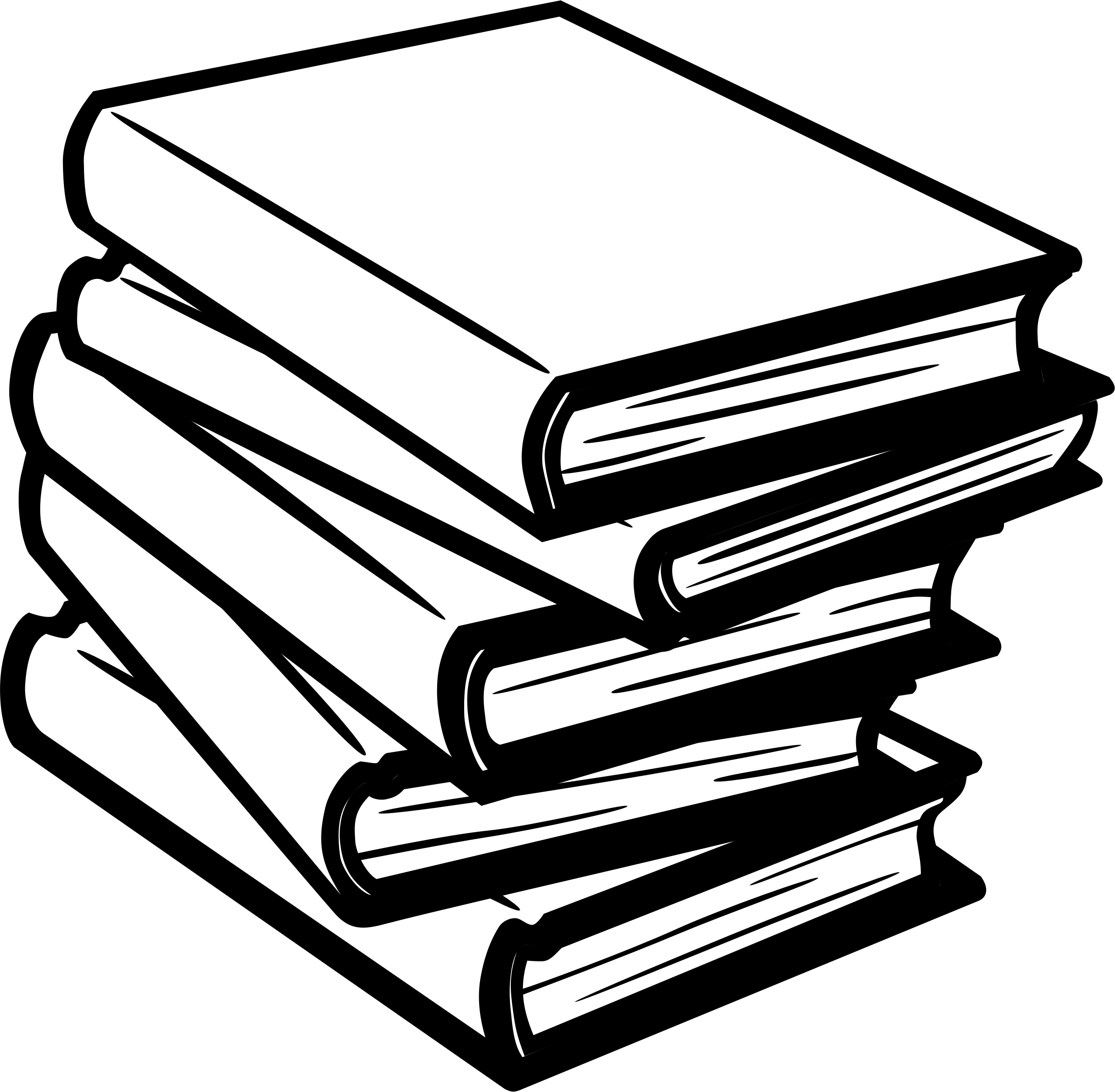 No Shading - Books Black And White (2390x2341)