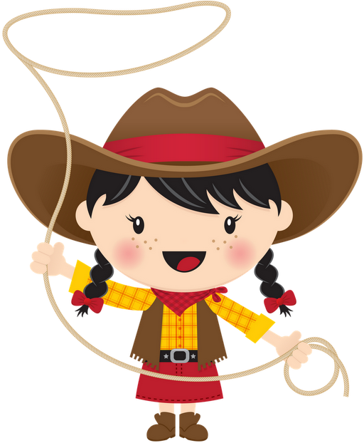 Cowboy E Cowgirl - Cowboy And Cowgirl Clipart (569x622)