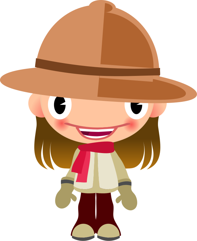 Free Talking Girl In Safari Clothes - Cold Weather Cold Clipart Png (656x800)
