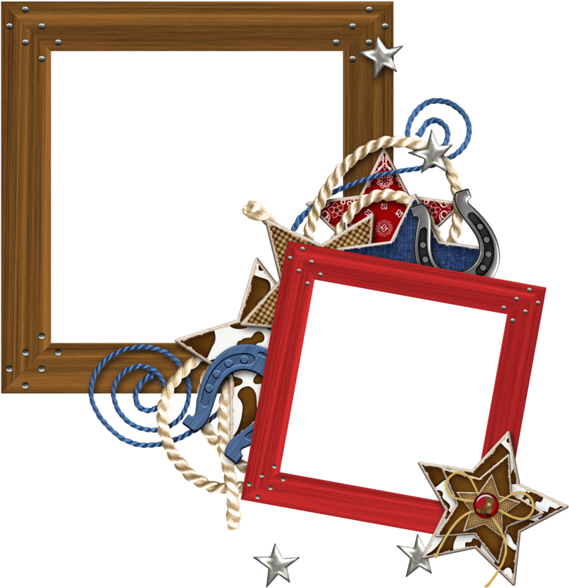 Cowgirl Clipart Frame - Cowboy Photo Frame Transparent (900x900)