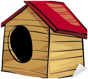 Doghouse Clip Art Cartoon Illustration Sticker • Pixers® - Doghouse Cartoon (400x400)