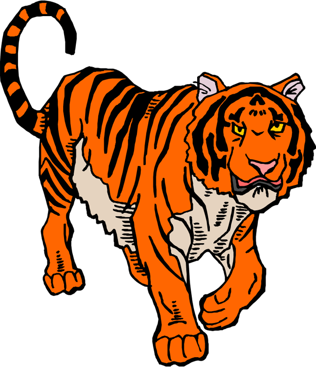 Iiii Clipart Tigers - Clip Art Of Wild Animals (646x750)