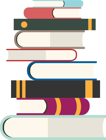 Wall Color - Books Flat Design Png (374x491)