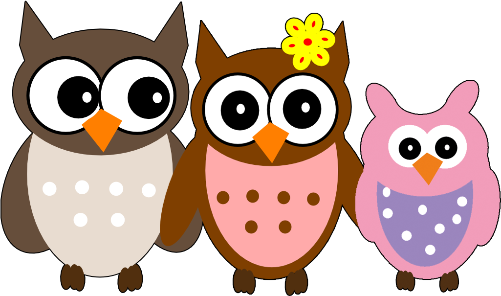 Owl Family - Owl Family On A Tree Clipart (1044x665)
