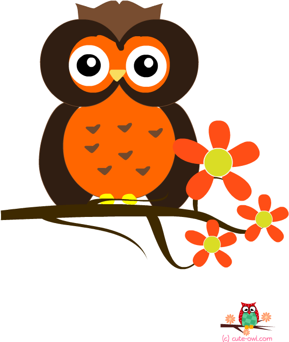 Owl And Flowers Wall Decoration Sticker Printable - Greeting Card (612x756)