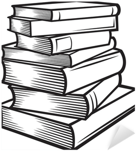 Stacks Of Books Drawing (400x400)