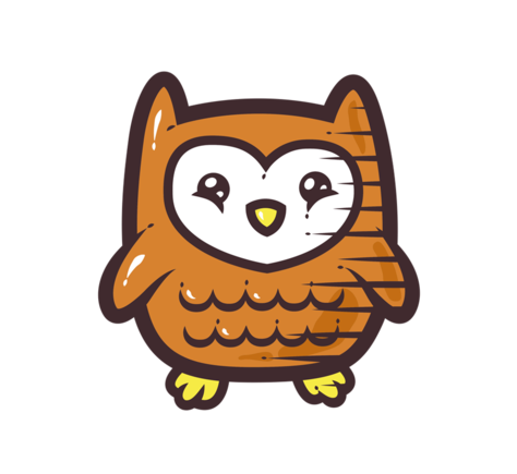 Owl Love - Cartoon (571x495)