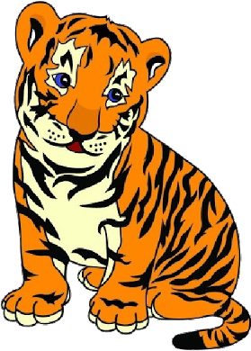 Cool Tiger Cartoon Images Tiger Clipart Cat Images - Vector Image Of Tiger  - (418x584) Png Clipart Download