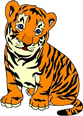 Cool Tiger Cartoon Images Tiger Clipart Cat Images - Vector Image Of Tiger (418x584)