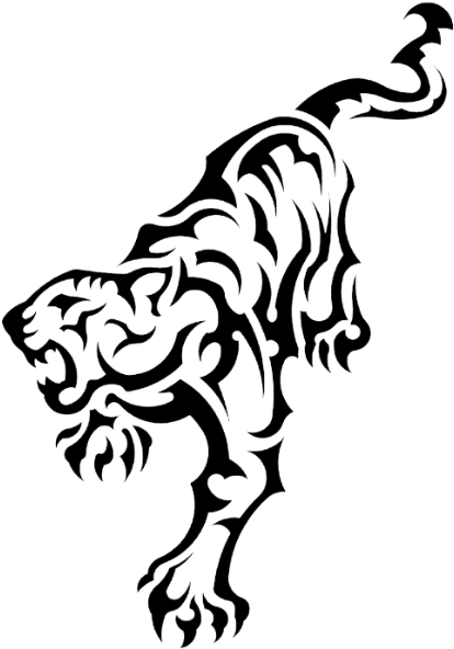Animale, Tiger, Sumatra Tiger, Tierwelt, Tiger Tattoos - Tribal Tiger Tattoo (430x600)