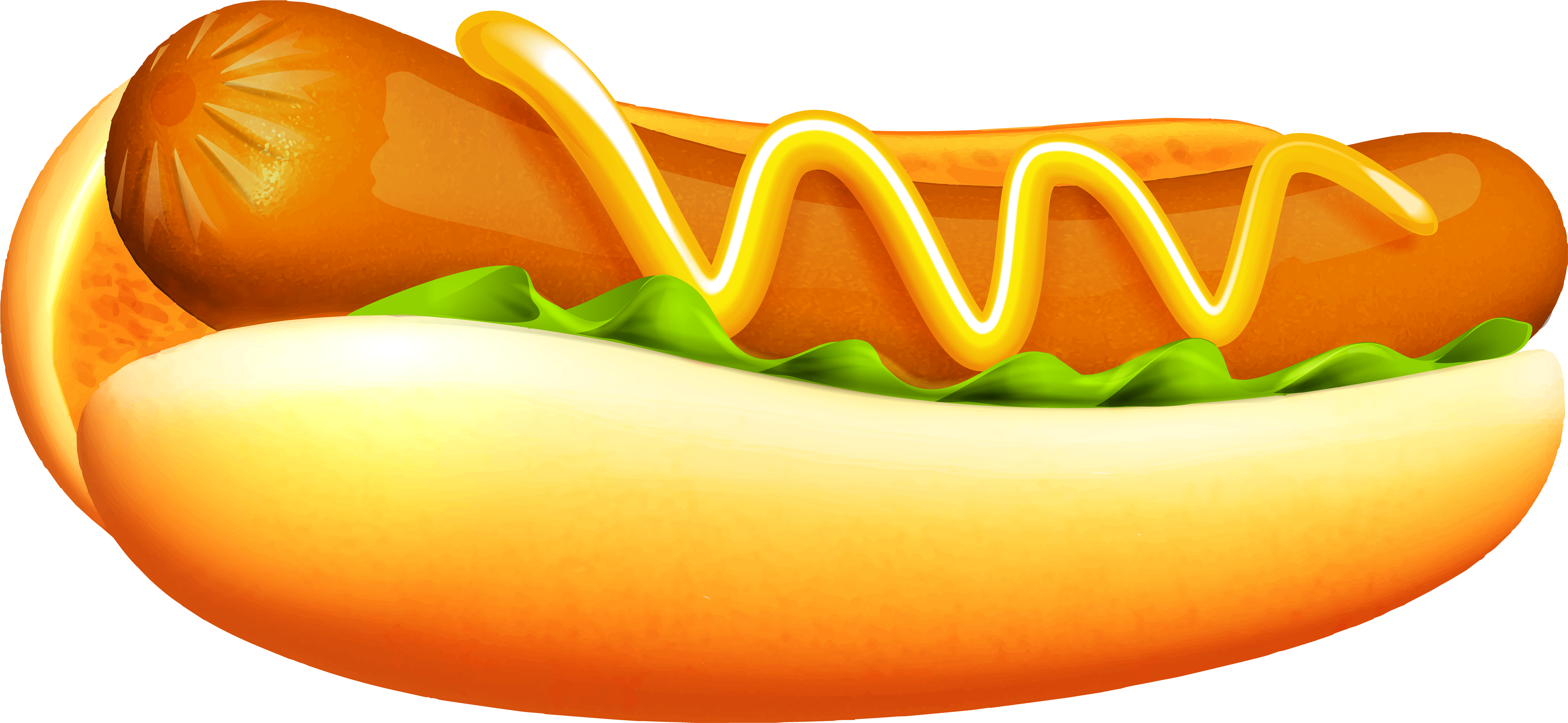 Hot Dog Transparent Png Clipart Image - Perros Calientes En Caricatura (7000x3313)