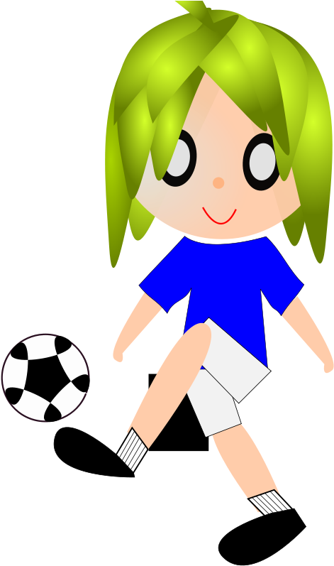 Animated Soccer Player - Cartoon (530x750)