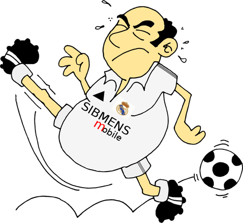 Vector Graphics Of Cartoon Soccer Player - Can T Play Soccer (500x460)