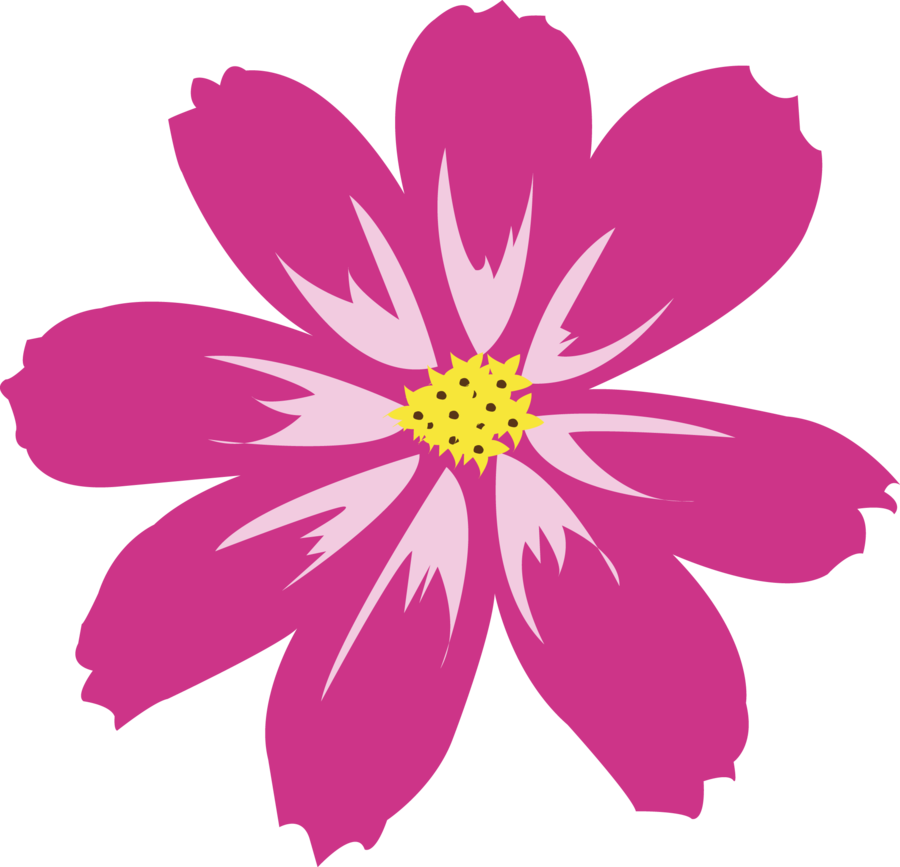 Aster Pink Flower Amellus By Petermarge - Pink Flower Vector Png (900x867)