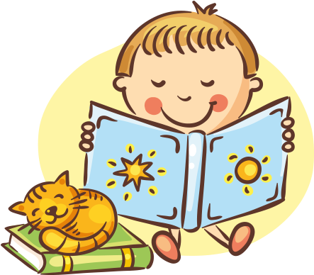 Clipart Kitap Okuyan Erkek Çocuk - Routines Cartoon (500x400)