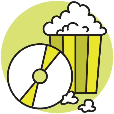 Illustration Of A Dvd And Popcorn - Illustration Of A Dvd And Popcorn (400x400)