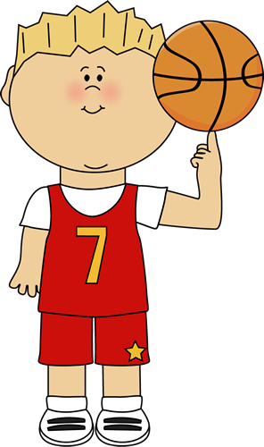 Basketball - Clipart Boy Playing Basketball (296x500)