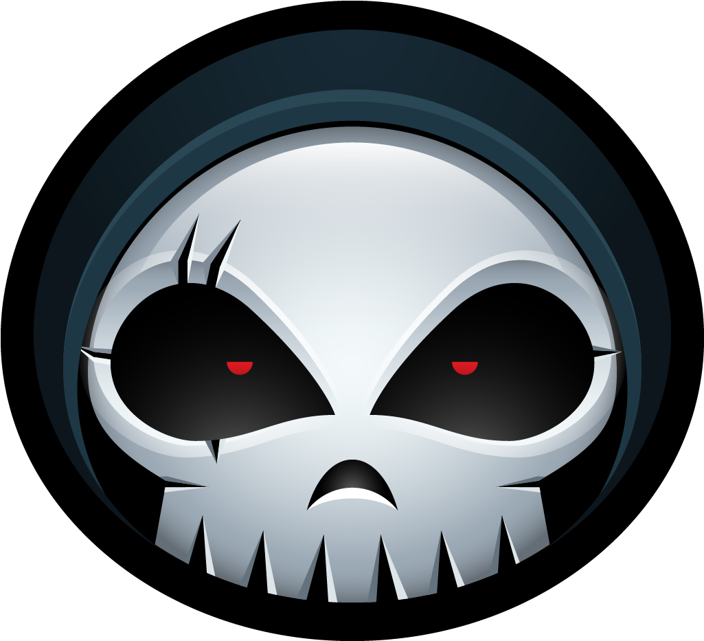 Clipart Of A Halloween Skeleton Grim Reaper Label Or - Grim Reaper Icon (1024x1024)