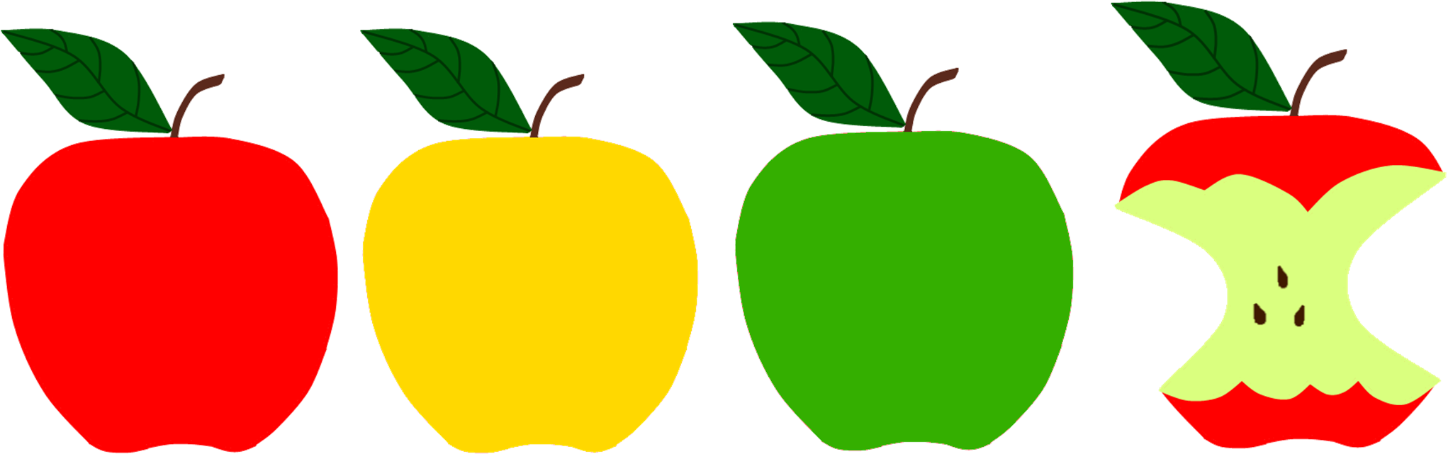 Apples Sunflower Storytime - Red Apple Green Apple Yellow Apple (2080x668)