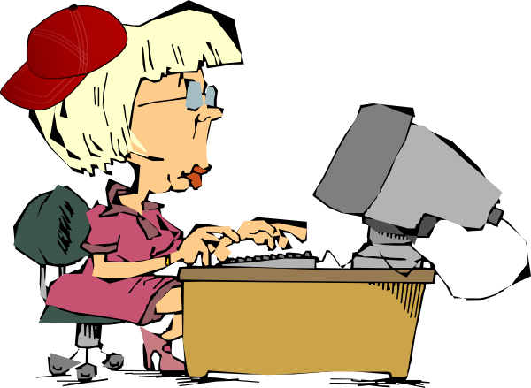 Secretary With Baseball Cap Clip Art - Administrative Assistant Card Messages (600x439)