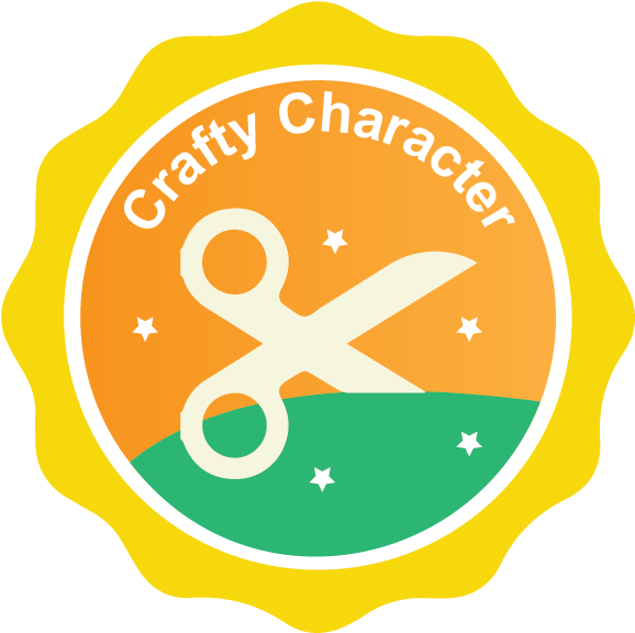 Crafty Characters Badge - Coin (592x592)