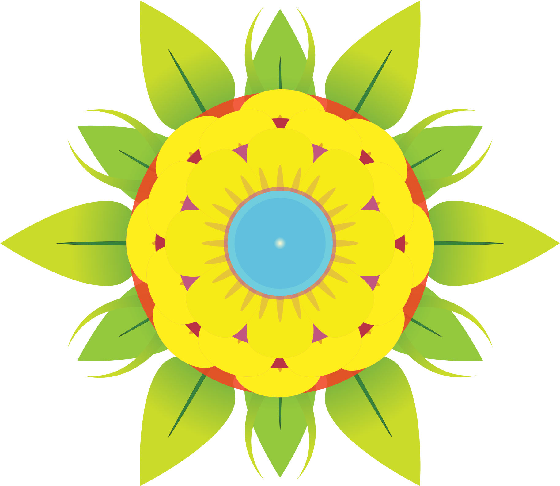 Abstract Flower Png Clipart - Flower Png (1969x1969)