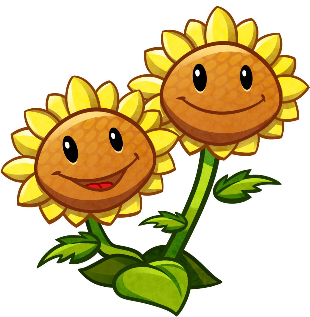 Related Smiling Sunflower Clipart - Plants Vs Zombies Characters (1077x1100)