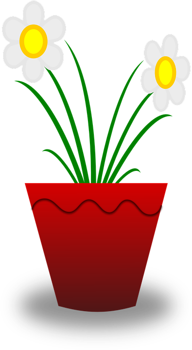 Flower Pot Clipart - Flower Growing Animated Gif (402x720)